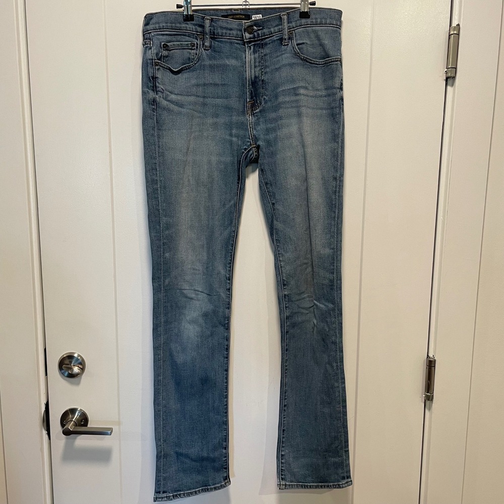 Abercrombie &‎ Fitch Slim Straight Jeans Mens 32x34 Blue A&F Stretch Denim